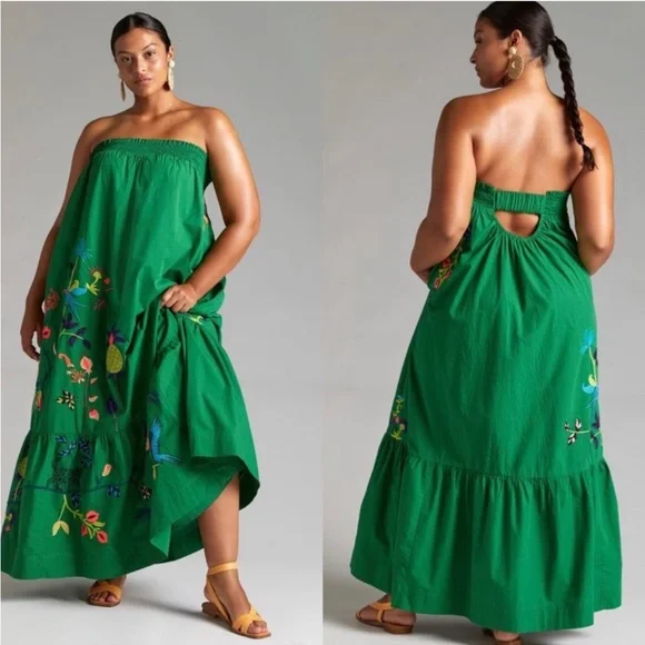 chinese dress ladies Anthropologie Floral Printed Ruffle Maxi Long Dress – White Chocolate  Couture